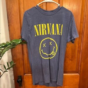NIRVANA Blue and Yellow Short Sleeve Tee